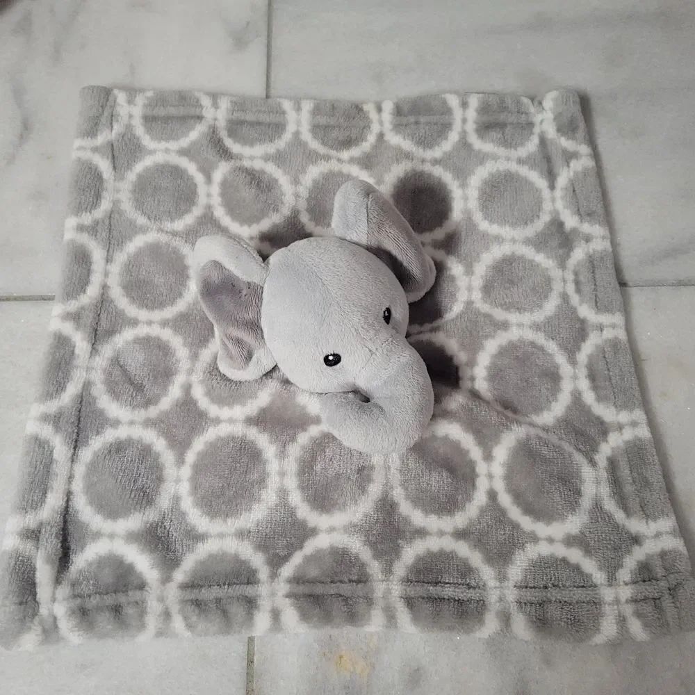 Hudson Baby | HB Gray & White Elephant Lovey